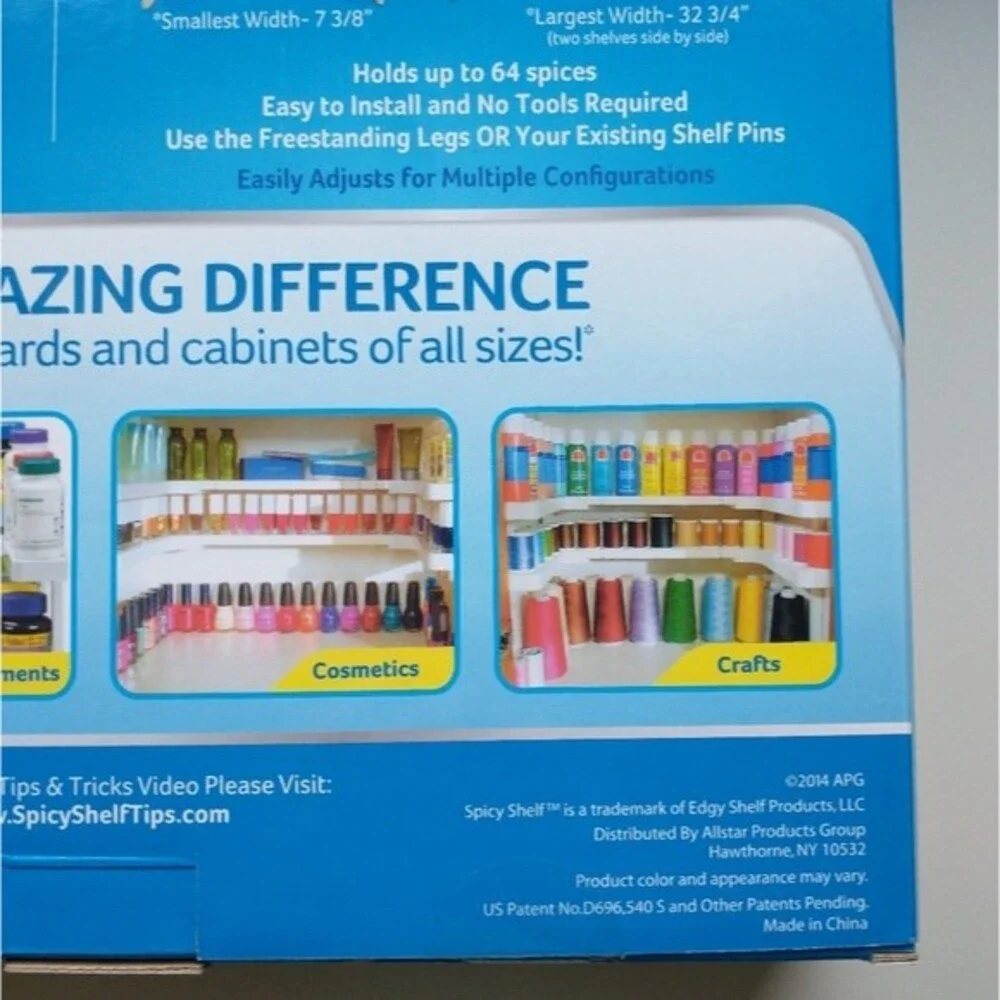 Spicy Shelf Patented Stackable Organizer - Pantry, Bathroom, Crafts